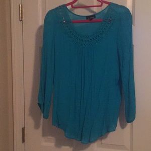 Aqua plus size shirt